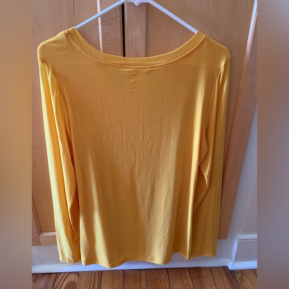 Boo Radley Yellow Long Sleeve Mesh Top Size Small - Picture 2 of 6